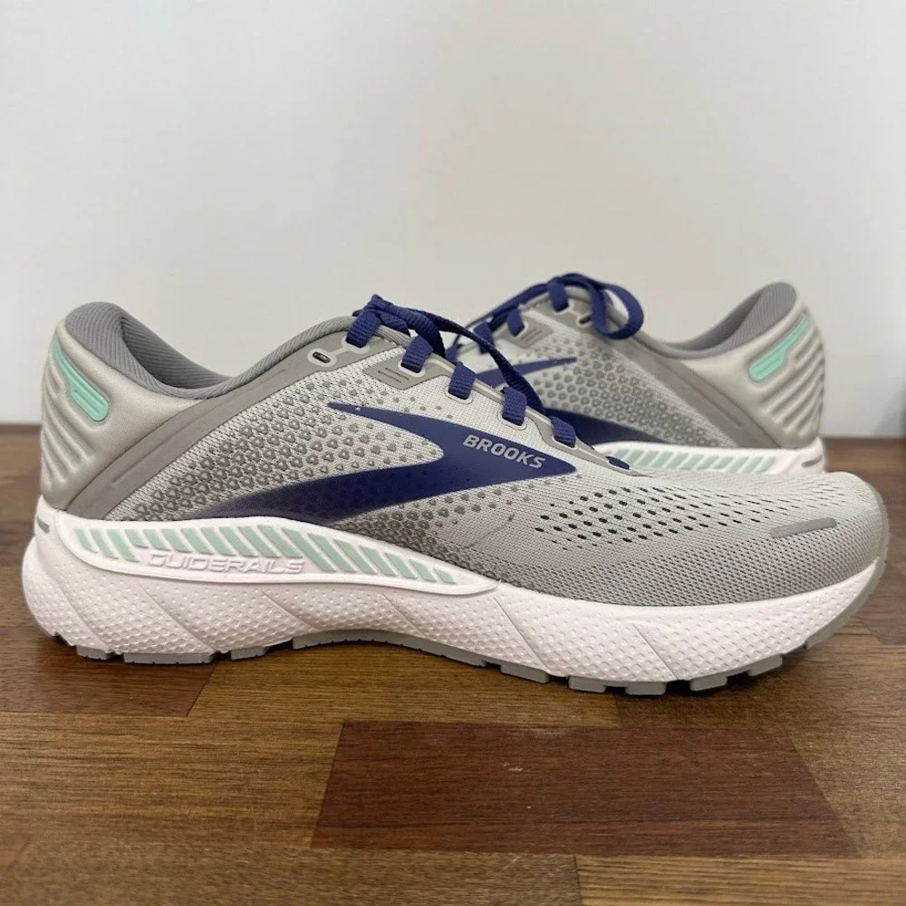 Brooks Womens Sneakers Size 9 Adrenaline GTS 22 Running Shoes Gray Blue Active